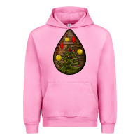 Fuchsia Pink christmas  teardrop Urban Hoodie - BundleAndBundleShop