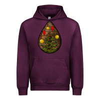 Mauve Wine christmas  teardrop Urban Hoodie - BundleAndBundleShop