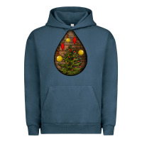 Pigment Midnight Navy christmas  teardrop Urban Hoodie - BundleAndBundleShop