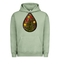 Pigment Oil Green christmas  teardrop Urban Hoodie - BundleAndBundleShop