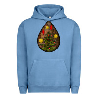 Pigment Pebble Blue christmas  teardrop Urban Hoodie - BundleAndBundleShop