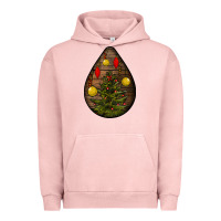 Pigment Salmon christmas  teardrop Urban Hoodie - BundleAndBundleShop