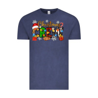 Vintage Denim christmas crew Vintage Tee - Zillion Design Studio