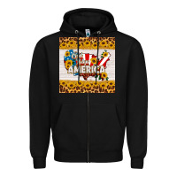 Black god bless america square coaster Zipper Hoodie - HRA Design Shop