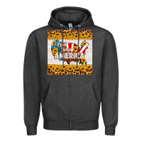 Charcoal Heather god bless america square coaster Zipper Hoodie - HRA Design Shop
