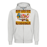 Dove Grey god bless america square coaster Zipper Hoodie - HRA Design Shop