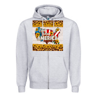 Heather Grey god bless america square coaster Zipper Hoodie - HRA Design Shop
