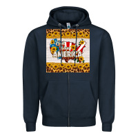 Navy god bless america square coaster Zipper Hoodie - HRA Design Shop