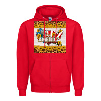 Red god bless america square coaster Zipper Hoodie - HRA Design Shop