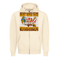 Sandshell god bless america square coaster Zipper Hoodie - HRA Design Shop