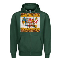 Sports Green god bless america square coaster Zipper Hoodie - HRA Design Shop