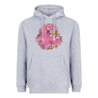 Heather Grey lotus patches Heavyweight Hoodie - AdoDesignShop