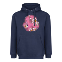 Navy lotus patches Heavyweight Hoodie - AdoDesignShop