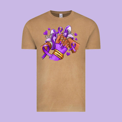 Vintage Tee domestic violence afro girl sneakers