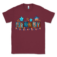 Burgundy American Granny 4th of july Classic Tee - CowGirlArtShop