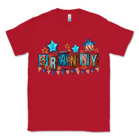 Red American Granny 4th of july Classic Tee - CowGirlArtShop
