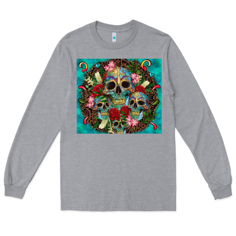 Sugar Skulls Tumbler 3 Long Sleeve Tee by CTS Tumbler Store | Teevron