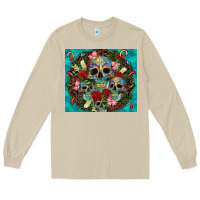 Mushroom sugar skulls tumbler 3 Long Sleeve Tee - CTS Tumbler Store