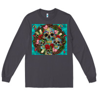 Smoke sugar skulls tumbler 3 Long Sleeve Tee - CTS Tumbler Store