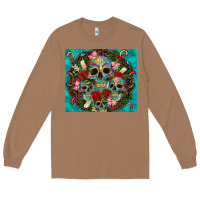 Toasted Coconut sugar skulls tumbler 3 Long Sleeve Tee - CTS Tumbler Store