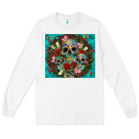 White sugar skulls tumbler 3 Long Sleeve Tee - CTS Tumbler Store