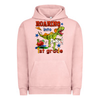 Pigment Salmon roaring into 1st grade Urban Hoodie - BundleAndBundleShop