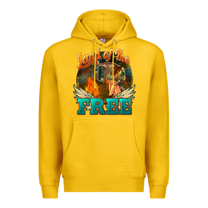 Land Of The Free Premium Hoodie by NancyCooperArtShop | Teevron