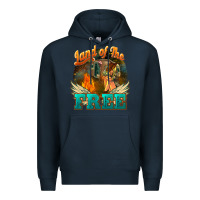 Navy land of the free Premium Hoodie - NancyCooperArtShop