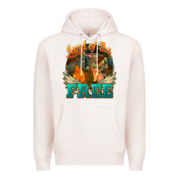 Pale Pink land of the free Premium Hoodie - NancyCooperArtShop
