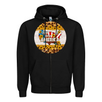 Black god bless america round coaster Zipper Hoodie - HRA Design Shop