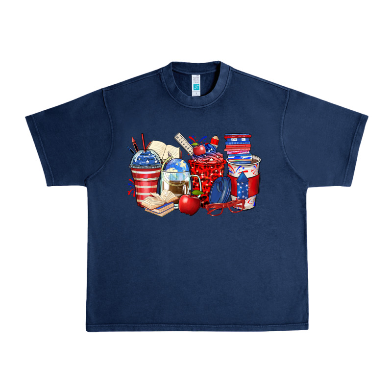4th Of July Teacher Coffee Cups Urban Heavy Tee by Zillion Design Studio | Teevron