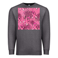 Charcoal Heather breast cancer seamless pattern Premium Sweatshirt - Jasminsmagicworld