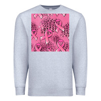 Heather Grey breast cancer seamless pattern Premium Sweatshirt - Jasminsmagicworld