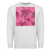 Oatmeal Heather breast cancer seamless pattern Premium Sweatshirt - Jasminsmagicworld