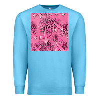 Ocean Blue breast cancer seamless pattern Premium Sweatshirt - Jasminsmagicworld