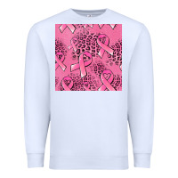 White breast cancer seamless pattern Premium Sweatshirt - Jasminsmagicworld