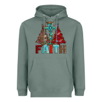 Sage cross and christmas trees Heavyweight Hoodie - AdoDesignShop