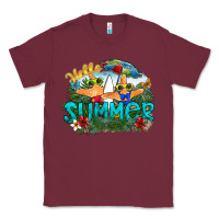 Burgundy hello summer Classic Tee - SublimationCraftShop