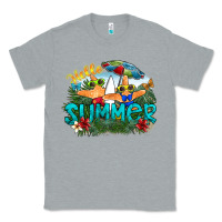 Heather Grey hello summer Classic Tee - SublimationCraftShop