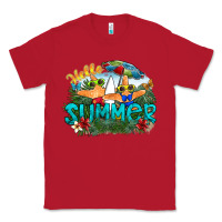 Red hello summer Classic Tee - SublimationCraftShop