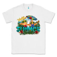 White hello summer Classic Tee - SublimationCraftShop