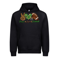 Black peace love football Urban Hoodie - BundleAndBundleShop