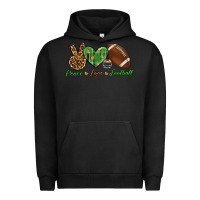 Pigment Black peace love football Urban Hoodie - BundleAndBundleShop