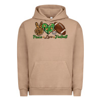 Pigment Burro peace love football Urban Hoodie - BundleAndBundleShop