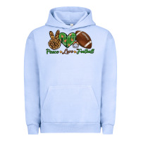 Pigment Grape Ice peace love football Urban Hoodie - BundleAndBundleShop