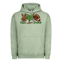 Pigment Oil Green peace love football Urban Hoodie - BundleAndBundleShop