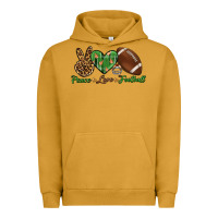Pigment Peanut Butter peace love football Urban Hoodie - BundleAndBundleShop