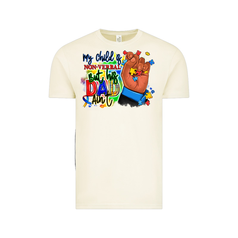My Child Is Non Verbal But His Dad Aint Afro Hand Vintage Tee by RanaPortraitStore | Teevron