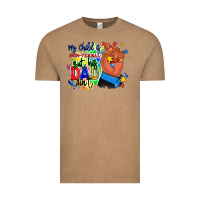 Vintage Coffee my child is non verbal but his dad aint afro hand Vintage Tee - RanaPortraitStore