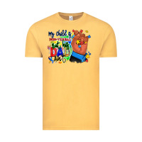Vintage Mustard my child is non verbal but his dad aint afro hand Vintage Tee - RanaPortraitStore